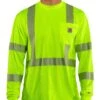 Carhartt Force High-Visibilty Class 3 Long Sleeve T-Shirt - Big & Tall -Wrangle Clothing Shop 086H94 G6 P1