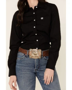 Cinch Women's Western Weave Pocket Shirt 8 Cinch Women's Western Weave Pocket Shirt -Wrangle Clothing Shop 2000176197 001 P3