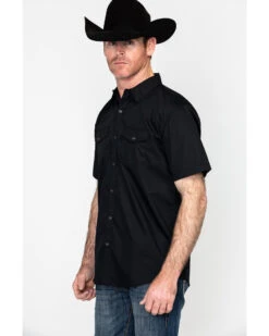 Gibson Men's Solid Short Sleeve Snap Western Shirt - Big -Wrangle Clothing Shop 2000211603 001 P3