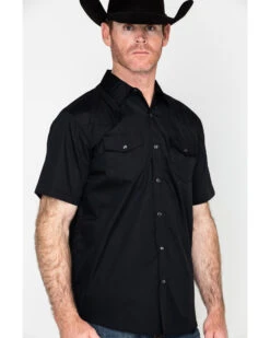 Gibson Men's Solid Short Sleeve Snap Western Shirt - Big -Wrangle Clothing Shop 2000211603 001 P5