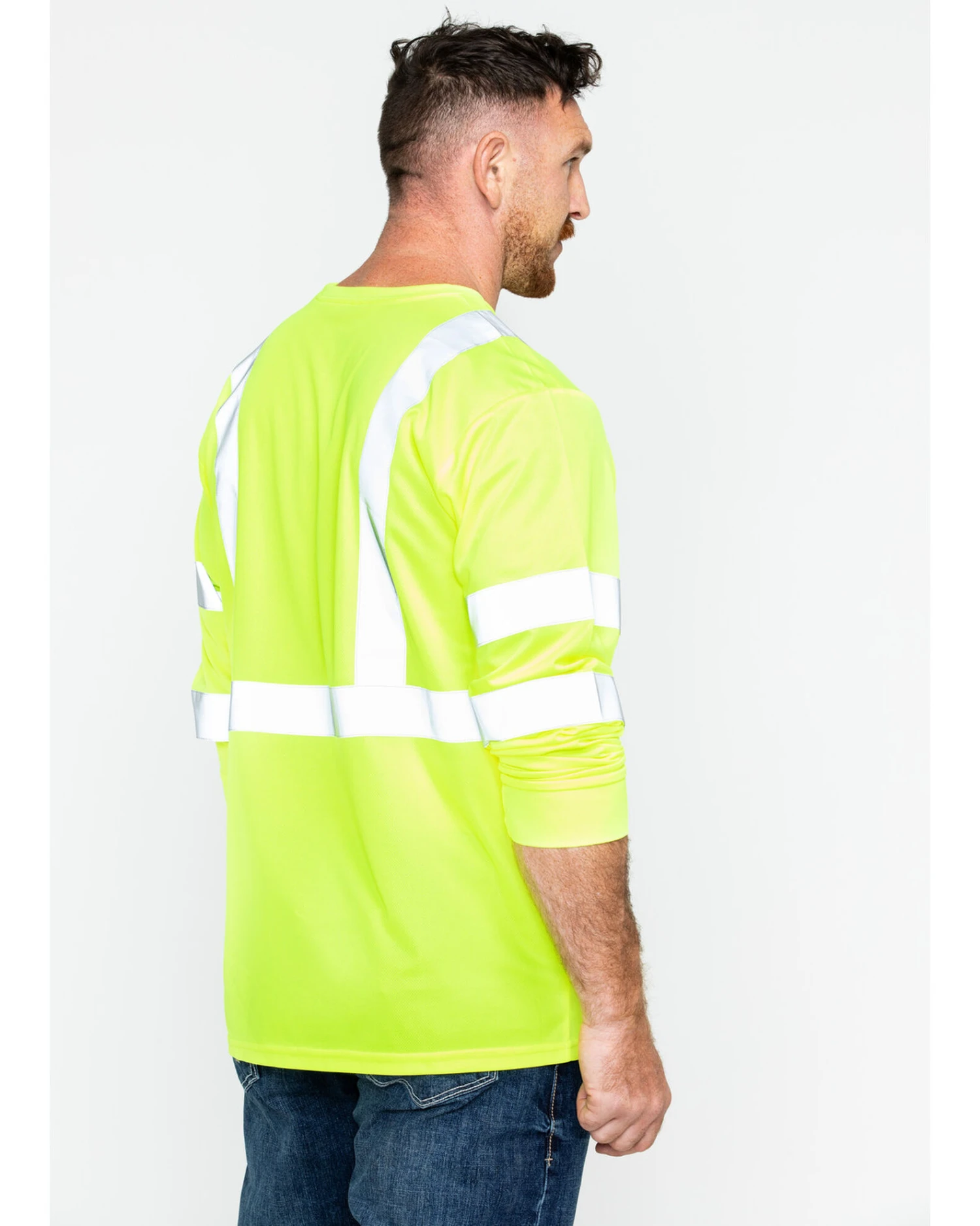 Hawx Men's Reflective Long Sleeve Work Tee 4 Hawx Men's Reflective Long Sleeve Work Tee - Image 2
