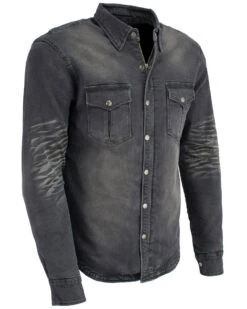 Milwaukee Performance Men's Denim Biker Shirt 13 Milwaukee Performance Men's Denim Biker Shirt -Wrangle Clothing Shop 2000255891 001 D4