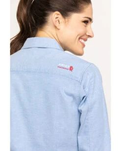 Ariat Women's FR Solid DuraStretch Long Sleeve Snap Work Shirt -Wrangle Clothing Shop 2000281174 400 P5