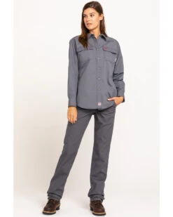 Ariat Women's FR Duralight Stretch Canvas Straight Leg Pants -Wrangle Clothing Shop 2000294420 020 P6