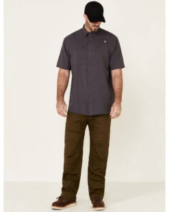 Ariat Men's Solid Charcoal Tek Short Sleeve Button Down Western Shirt  -Wrangle Clothing Shop 2000330526 022 P2