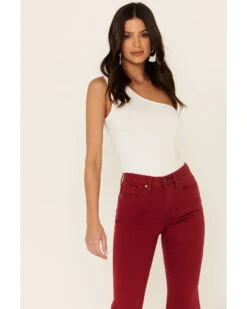 Shyanne Women's Red Seamed Pocket Flare Jeans -Wrangle Clothing Shop 2000338350 600 P2