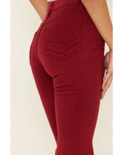 Shyanne Women's Red Seamed Pocket Flare Jeans -Wrangle Clothing Shop 2000338350 600 P5