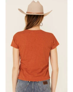 White Crow Women's Flocked Thunderbird Graphic Rolled Cuff Short Sleeve Tee  -Wrangle Clothing Shop 2000341526 220 P4