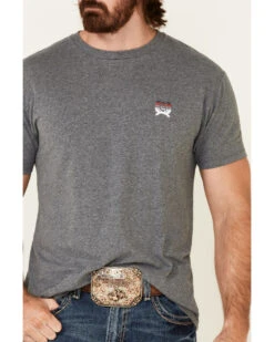 Cinch Men's Heather Gray Color Fade Logo Short Sleeve T-Shirt  -Wrangle Clothing Shop 2000345613 020 P3