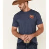 Paramount Network’s Yellowstone Men's Heather Navy Dutton Ranch Mountain Range Graphic Short Sleeve T-Shirt  -Wrangle Clothing Shop 2000349576 410 P1