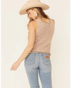 Very J Women's Tassel Trim Knit Sweater Tank Top -Wrangle Clothing Shop 2000349819 251 P4