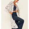 Wild Moss Women's Floral Print Chiffon Open Front Kimono -Wrangle Clothing Shop 2000350970 020 P1