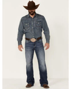 Cody James Men's Double Kicker Medium Dark Wash Stretch Relaxed Bootcut JeansĀ