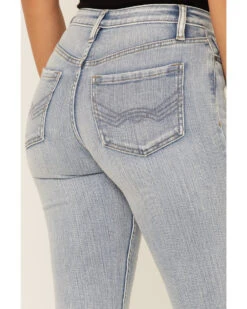 Idyllwind Women's Light Wash Mustang High Risin' Released Hem Flare Jeans -Wrangle Clothing Shop 2000352048 450 P4