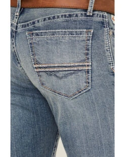 Cinch Men's Ian Medium Stonewash Performance Stretch Slim Bootcut Jeans  -Wrangle Clothing Shop 2000355871 402 P4
