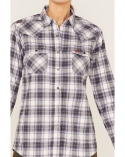 Ariat Women's FR Whitney Plaid Print Long Sleeve Snap Work Shirt  -Wrangle Clothing Shop 2000356559 570 P3