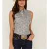 Roper Women's Paisley Print Sleeveless Pearl Snap Western Shirt  -Wrangle Clothing Shop 2000358899 100 P1