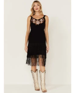 Idyllwind Women's Strawberry Hill Embroidered Floral Fringe Dress -Wrangle Clothing Shop 2000359121 001 P4