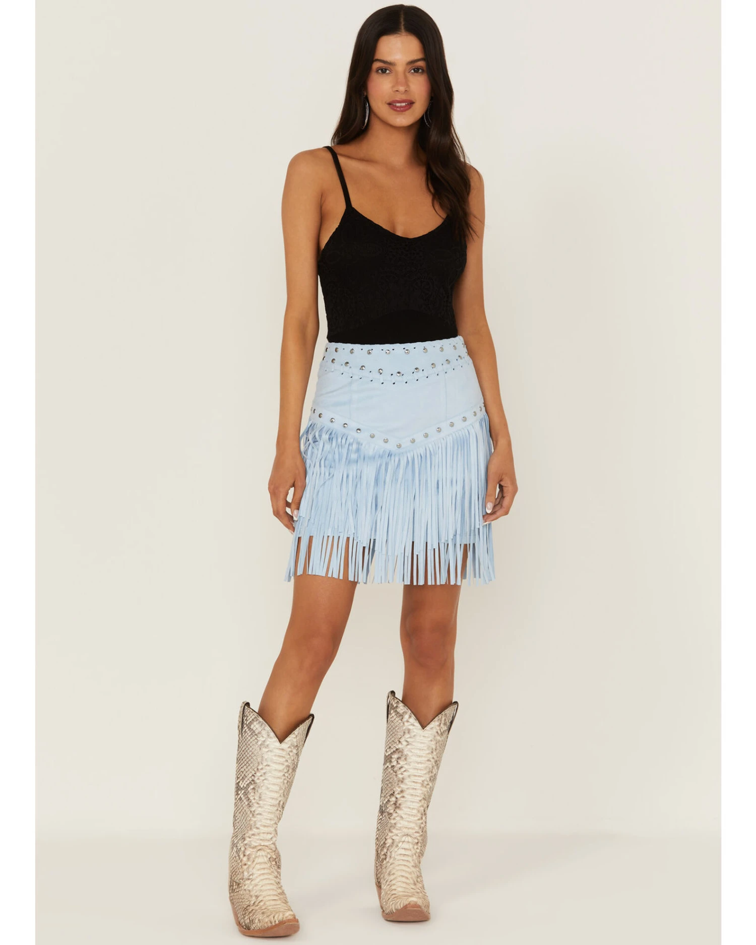 Idyllwind Women's Maxwell Ave Tiered Faux Suede Mini Skirt 3 Idyllwind Women's Maxwell Ave Tiered Faux Suede Mini Skirt