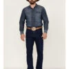 Blue Ranchwear Men's Bucking Horse Dark Wash Rigid Slim Straight Jeans  -Wrangle Clothing Shop 2000359503 416 P1