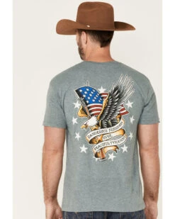 Buck Wear Men's Gray Dangerous Freedom Graphic Short Sleeve T-Shirt  -Wrangle Clothing Shop 2000362502 020 P4