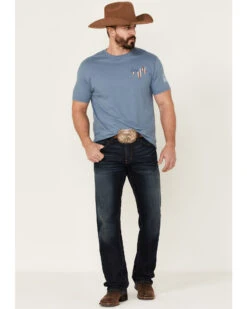 Buck Wear Men's You're Free Flag Graphic Short Sleeve T-Shirt  -Wrangle Clothing Shop 2000362505 400 P2