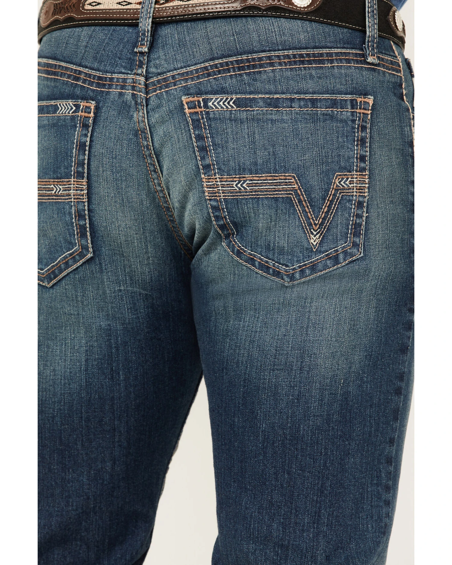 Cinch Men's Ian Dark Stonewash Performance Stretch Slim Bootcut Jeans 6 Cinch Men's Ian Dark Stonewash Performance Stretch Slim Bootcut Jeans - Image 4