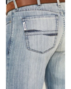 Cinch Men's Light Stonewash White Label Peformance Stretch Relaxed Straight Jeans 9 Cinch Men's Light Stonewash White Label Peformance Stretch Relaxed Straight Jeans -Wrangle Clothing Shop 2000362805 402 P4