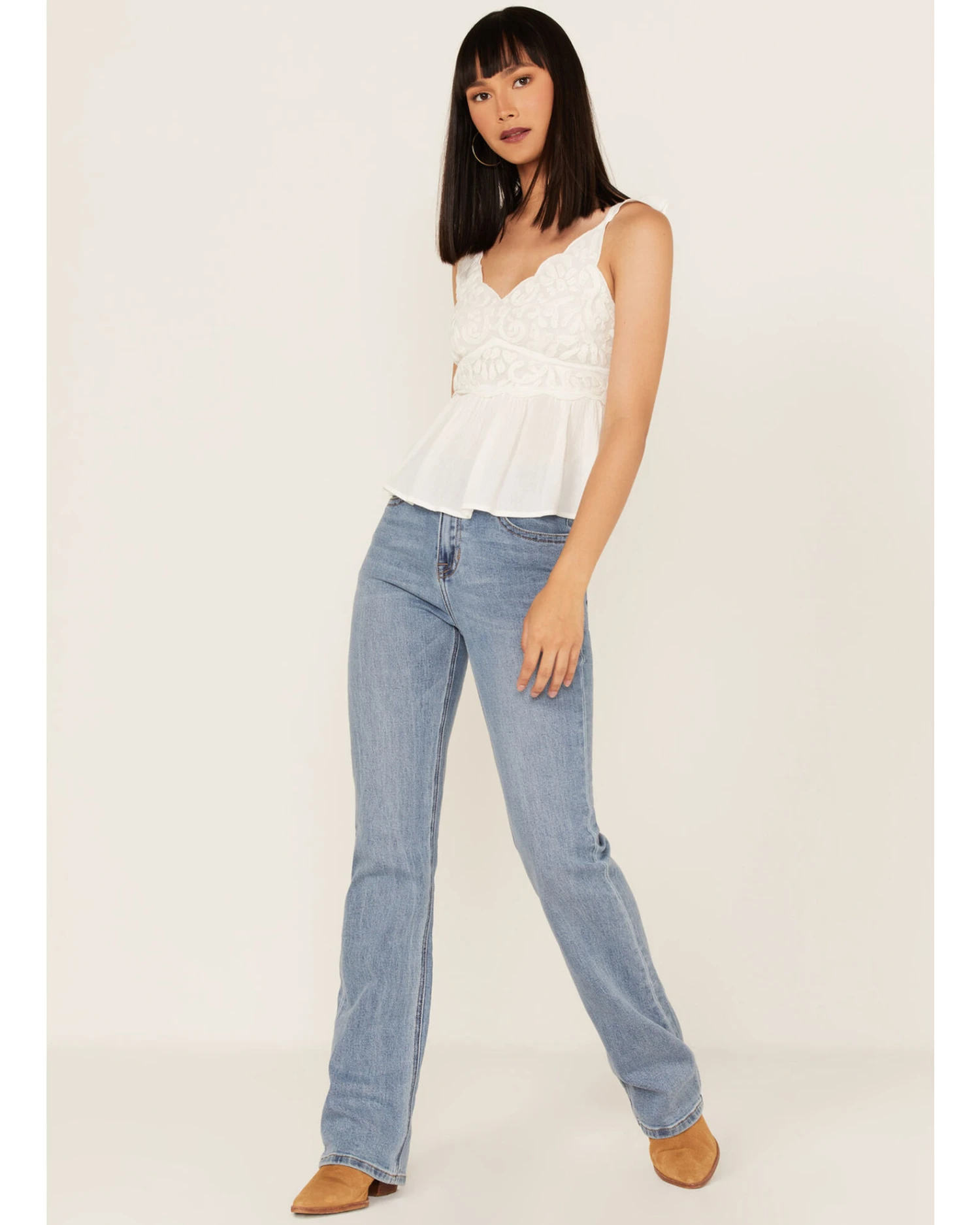 Shyanne Women's Flutter Sleeve Tank 4 Shyanne Women's Flutter Sleeve Tank - Image 2