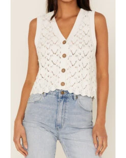 Cleo + Wolf Women's Cropped Sweater Knit Vest -Wrangle Clothing Shop 2000364824 103 P3