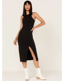 Cleo + Wolf Women's Halter Slit Midi Dress