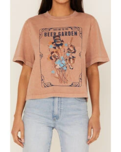 Cleo + Wolf Women's Beer Garden Graphic Boxy Crop Tee -Wrangle Clothing Shop 2000364851 250 P3