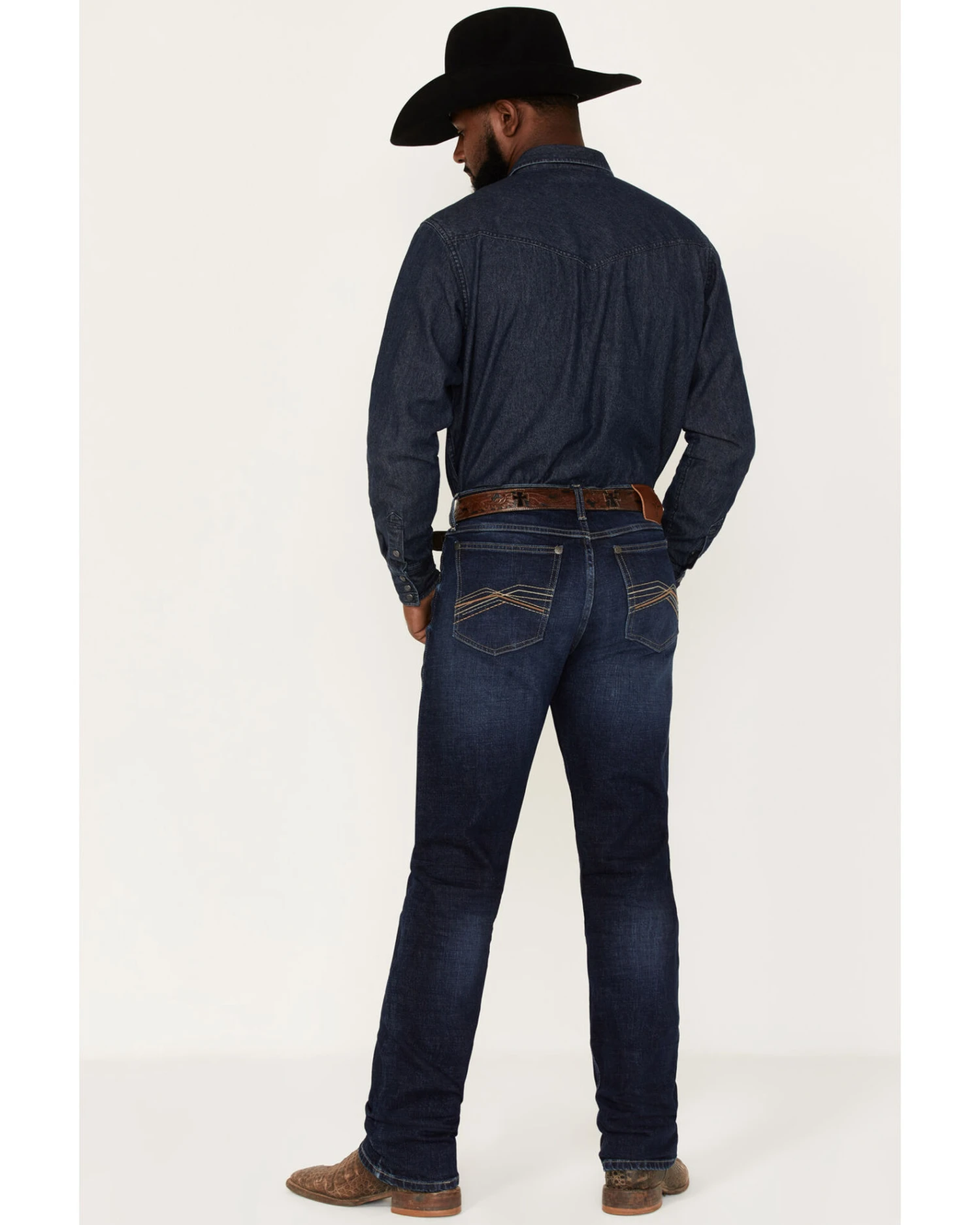 Wrangler 20X Men's Dawn Dark Wash Stretch Slim Straight Jeans 5 Wrangler 20X Men's Dawn Dark Wash Stretch Slim Straight Jeans - Image 3