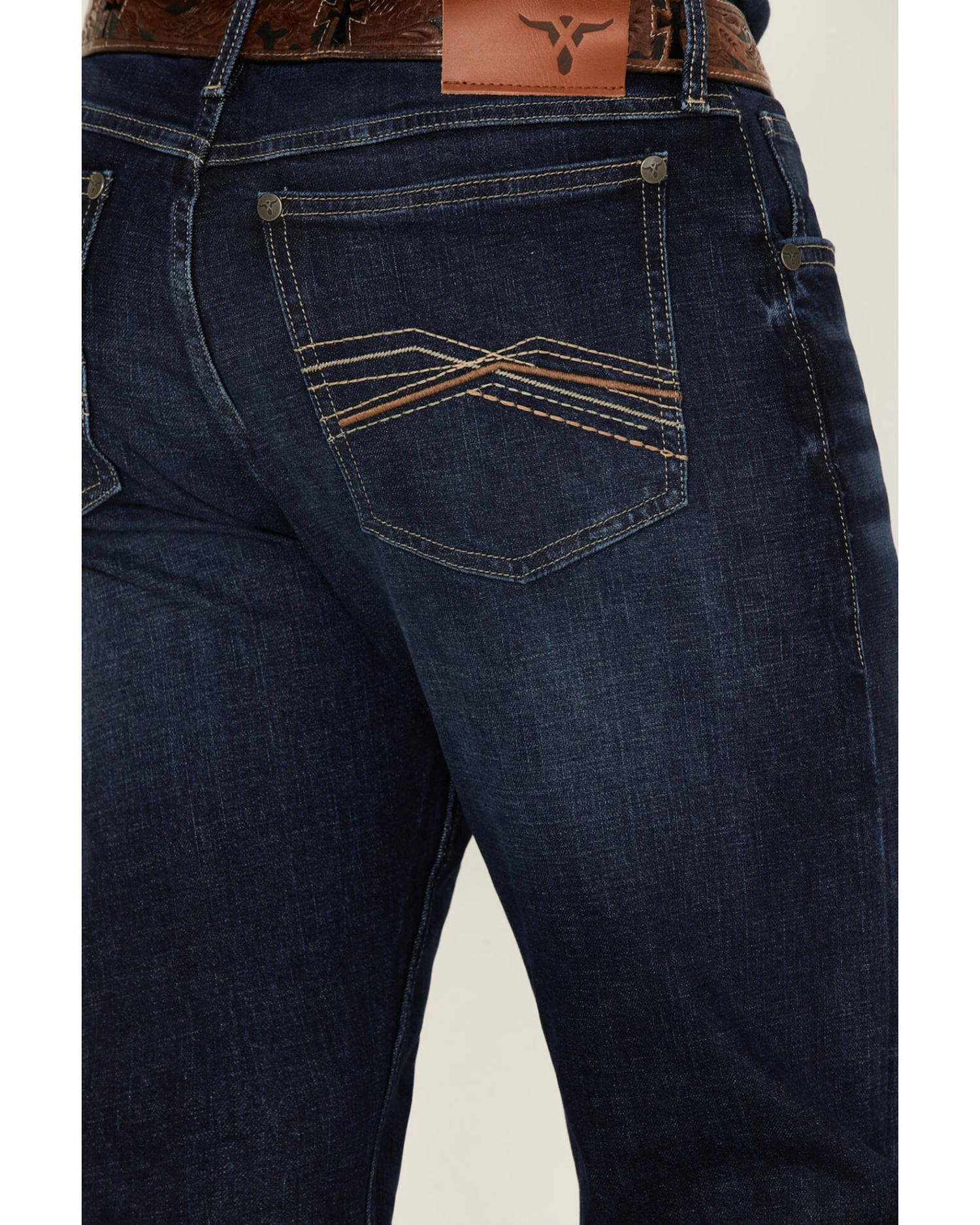 Wrangler 20X Men's Dawn Dark Wash Stretch Slim Straight Jeans 6 Wrangler 20X Men's Dawn Dark Wash Stretch Slim Straight Jeans - Image 4