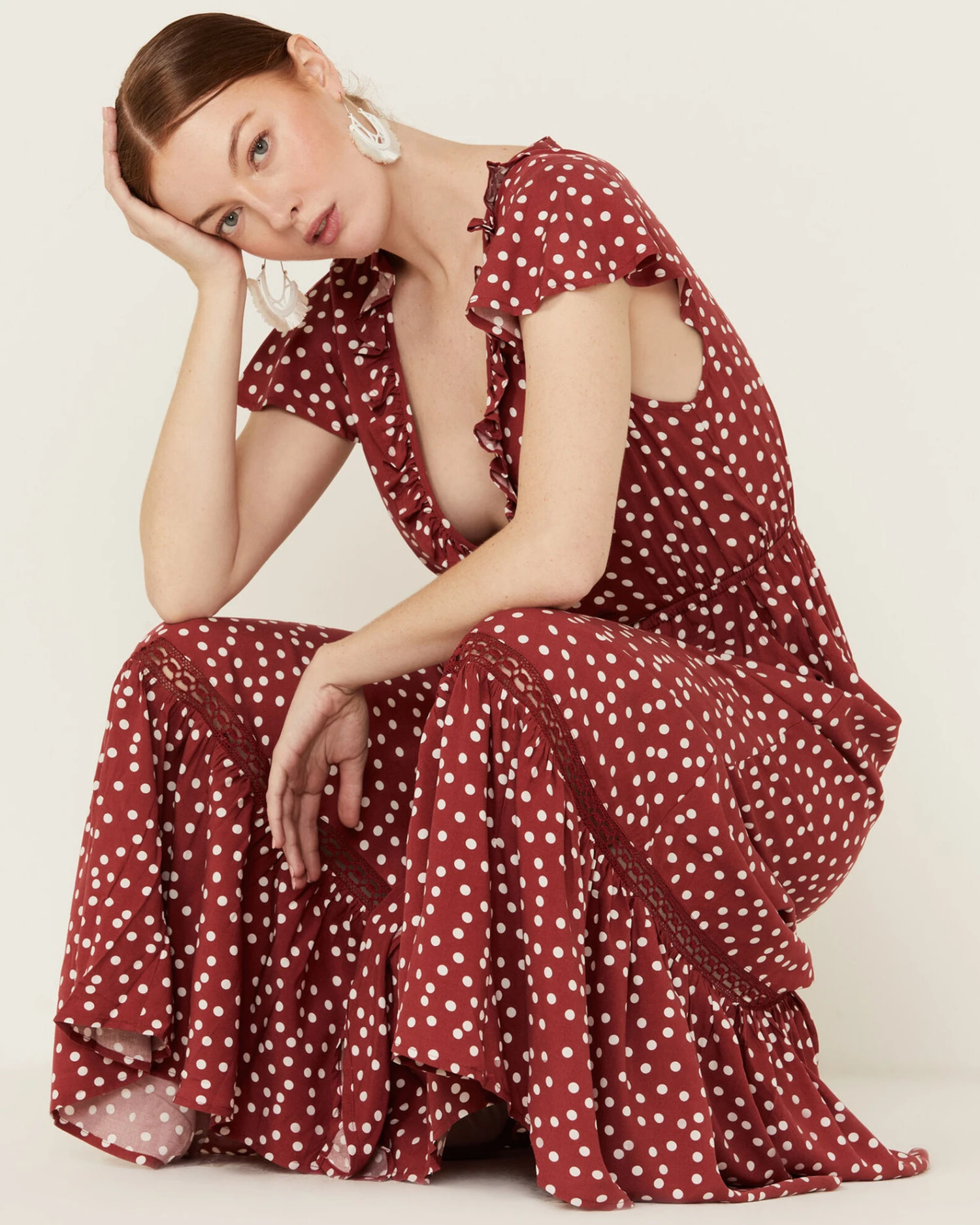 Beyond The Radar Women's Picnic Dot Maxi Dress 3 Beyond The Radar Women's Picnic Dot Maxi Dress