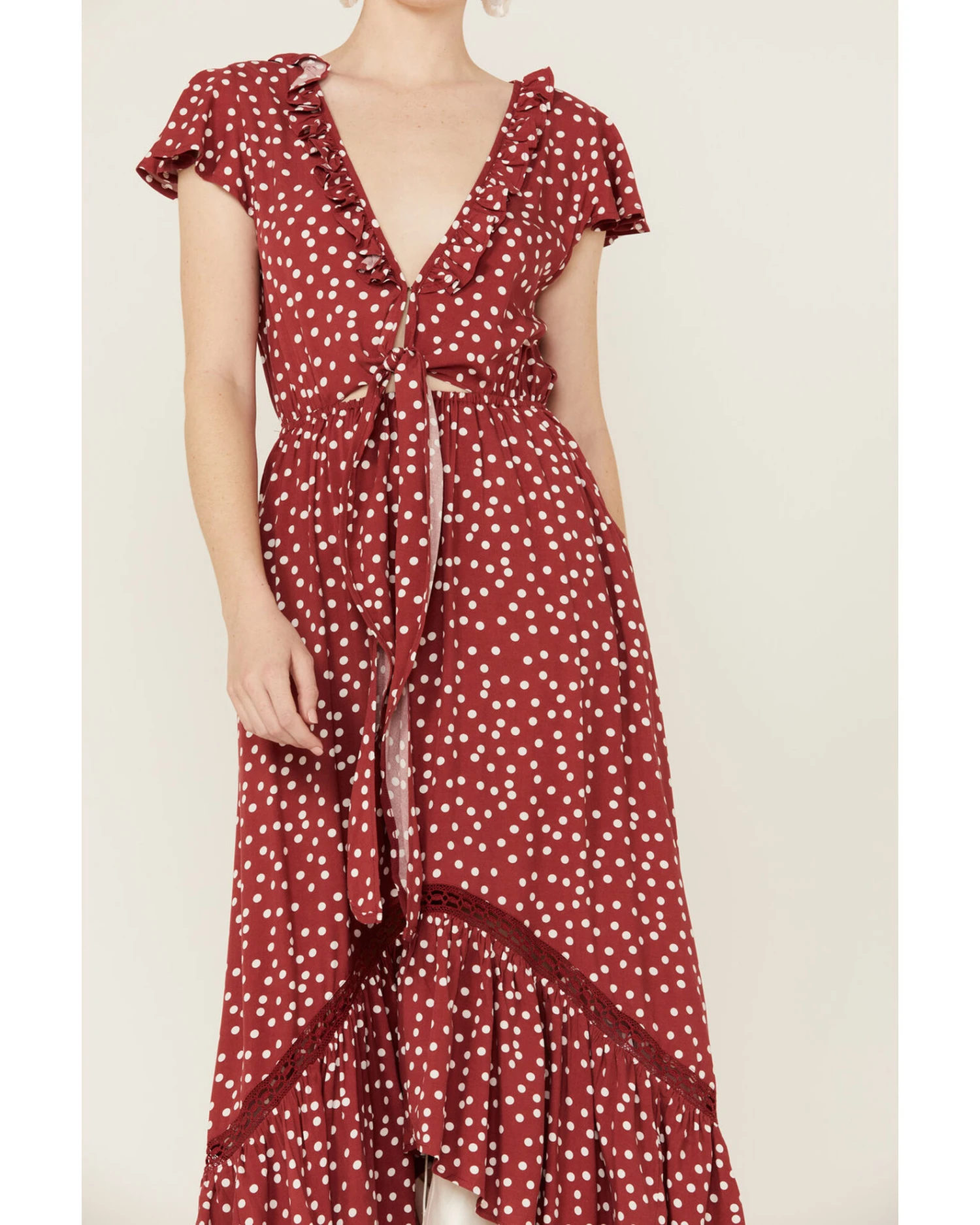 Beyond The Radar Women's Picnic Dot Maxi Dress 5 Beyond The Radar Women's Picnic Dot Maxi Dress - Image 3