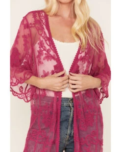 Shyanne Women's Lace Duster Kimono -Wrangle Clothing Shop 2000366758 550 P3
