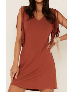 Idyllwind Women's Countrywood Jersey Fringe Dress -Wrangle Clothing Shop 2000366764 202 P3