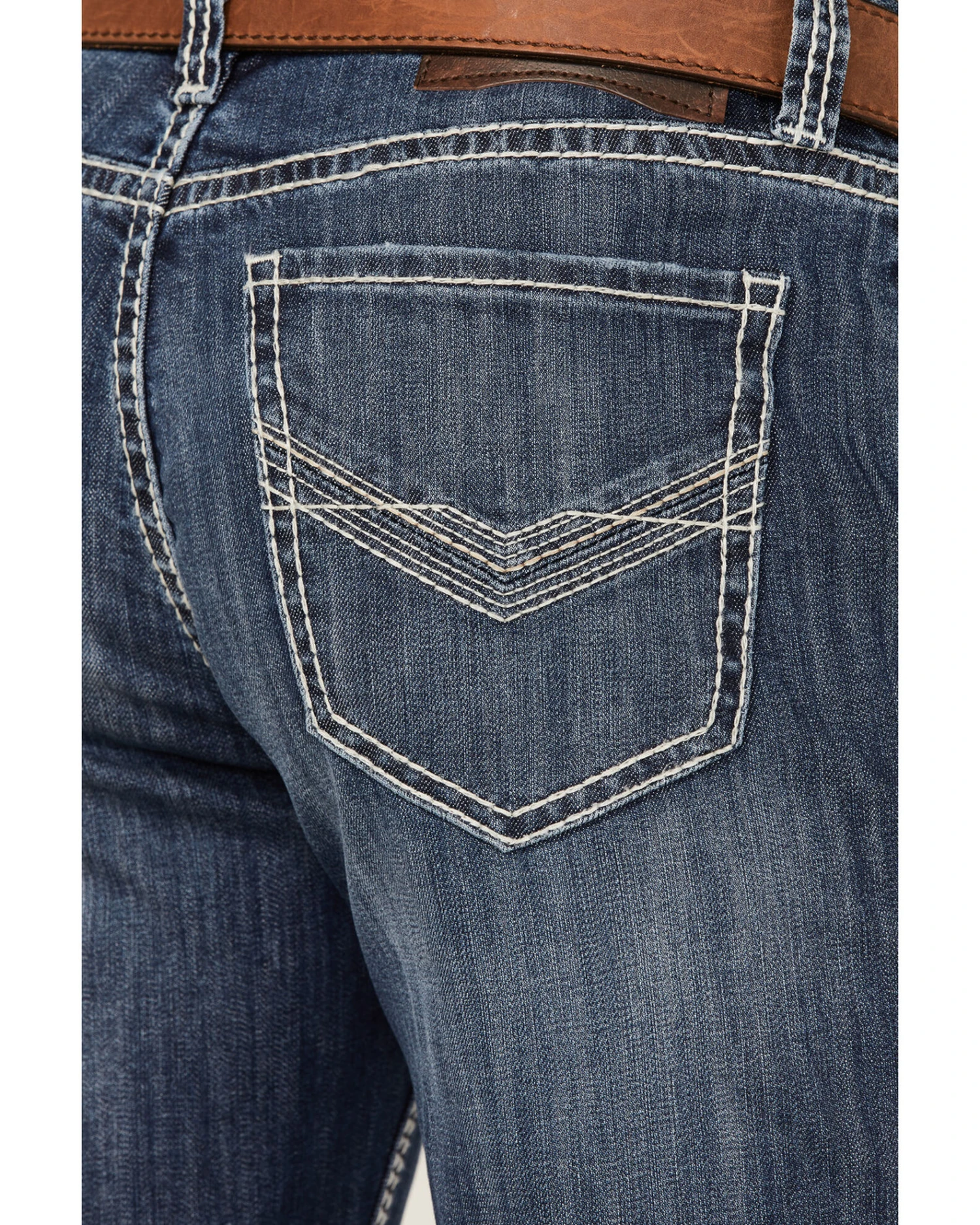 Rock & Roll Denim Men's Dark Wash Double Barrel Stretch Relaxed Straight Jeans 4 Rock & Roll Denim Men's Dark Wash Double Barrel Stretch Relaxed Straight Jeans - Image 2