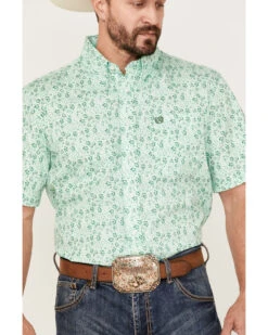 Panhandle Select Men's Allover Floral Print Short Sleeve Button Down Western Shirt 8 Panhandle Select Men's Allover Floral Print Short Sleeve Button Down Western Shirt -Wrangle Clothing Shop 2000367837 441 P3