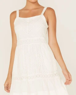 Skies Are Blue Women's Crochet Sleeveless Midi Dress -Wrangle Clothing Shop 2000370588 100 P3