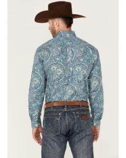 Stetson Men's Paisley Print Long Sleeve Button Down Western Shirt  -Wrangle Clothing Shop 2000370654 400 P4