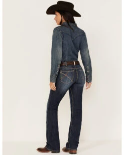 Ariat Women's R.E.A.L. Vicky Medium Wash Mid Rise Embroidered Bootcut Jeans 8 Ariat Women's R.E.A.L. Vicky Medium Wash Mid Rise Embroidered Bootcut Jeans -Wrangle Clothing Shop 2000372215 400 P3