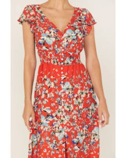 Miss Me Women's Floral Print Split Hem Maxi Dress -Wrangle Clothing Shop 2000372858 600 P3