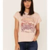 Cleo + Wolf Women's Motorcycle Raceway Vintage Graphic Tee -Wrangle Clothing Shop 2000373301 840 P1