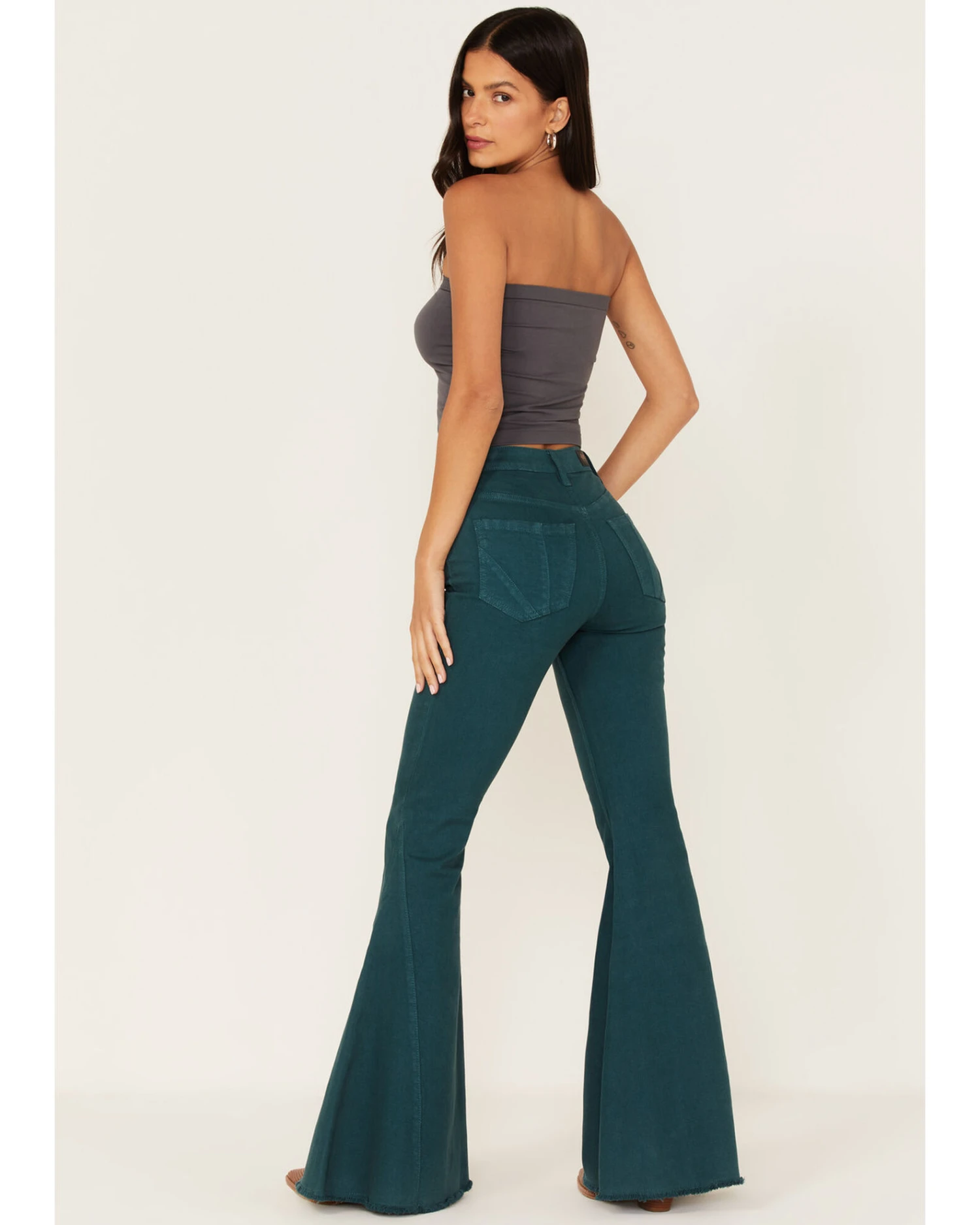 Shyanne Women's High Rise Super Flare Jeans 5 Shyanne Women's High Rise Super Flare Jeans - Image 3