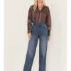 Shyanne Women's Medium Wash High Rise Belted Trouser Wide Jeans -Wrangle Clothing Shop 2000373379 414 P1