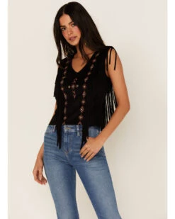 Idyllwind Women's Central Pike Fringe Embroidered Top