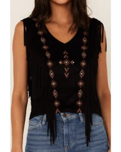 Idyllwind Women's Central Pike Fringe Embroidered Top 8 Idyllwind Women's Central Pike Fringe Embroidered Top -Wrangle Clothing Shop 2000373627 001 P3