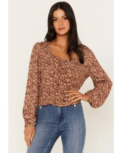 Idyllwind Women's Floral Print Smocked Top